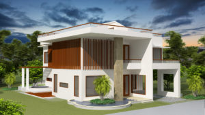 4 Bedrooms House Plan 13.5x19.8m