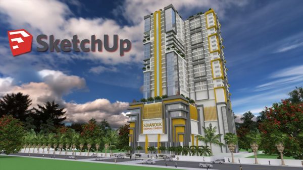 Sketchup Modeling 32 Level Apartment Building