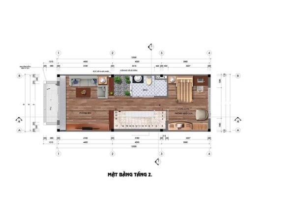 3 Bedrooms Narrow House 4.5x13m - Image 2