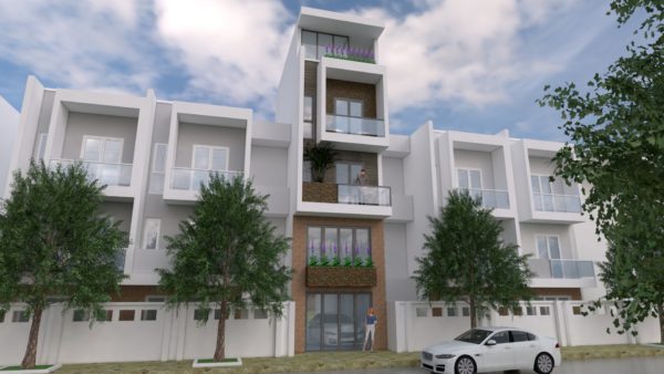 Narrow House Design Plan 4 x 13 Meter