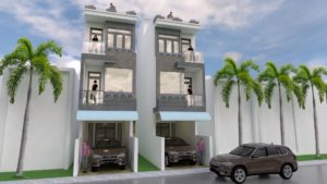 Sketchup Modern Narrow House Design 3.5 x 18 meter
