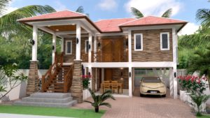 5 Bedrooms Home Design Plan 9x10m