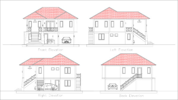 5 Bedrooms Home Design Plan 9x10m - Image 3
