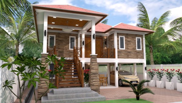 5 Bedrooms Home Design Plan 9x10m - Image 4