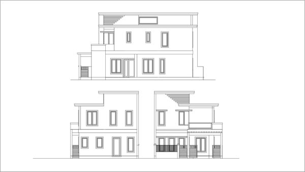 Home Design Plan 7x12m with 4 Bedrooms Plot 8x15 - Image 2
