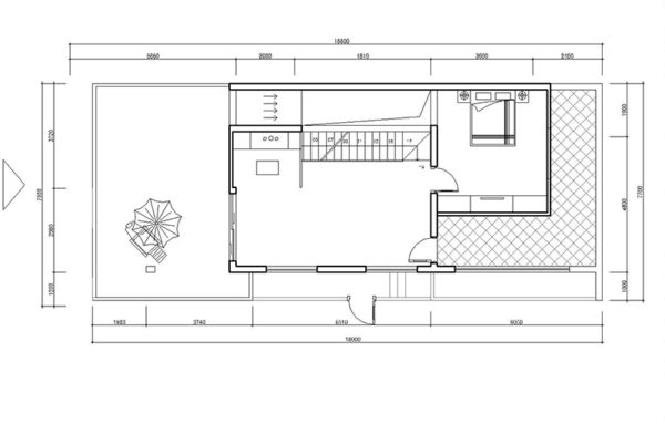 Sketchup 4 Bedrooms Home Design Plan 8x18m - Image 4