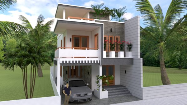 Home Design Plan 7x15m with 4 Bedrooms - Image 3