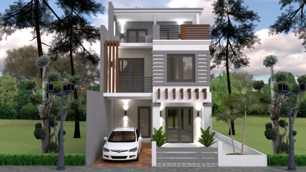Home Design Plan 6x11m with 5 Bedrooms Plot 8x16m - Image 3