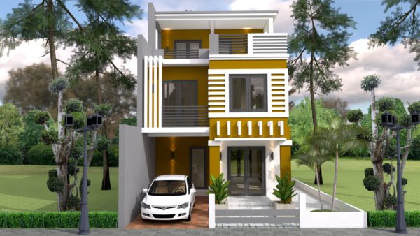 Home Design Plan 6x11m with 5 Bedrooms Plot 8x16m - Image 2