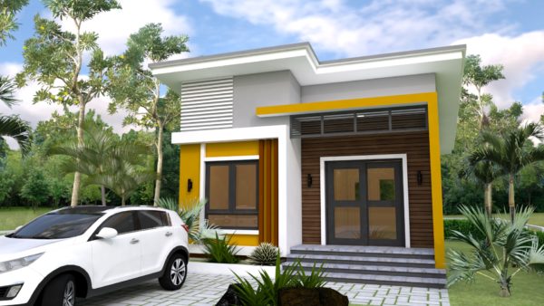 Small Home design Plan 6.5x8.5m with 2 Bedrooms - Image 2
