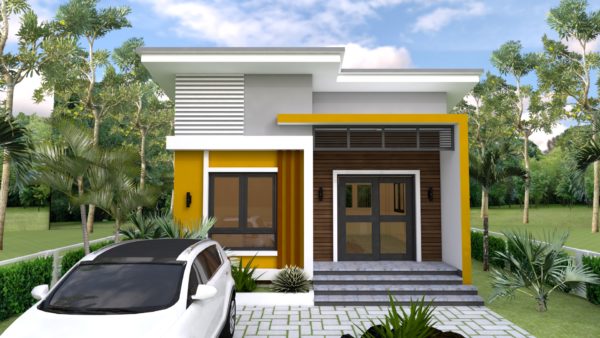 Small Home design Plan 6.5x8.5m with 2 Bedrooms - Image 3
