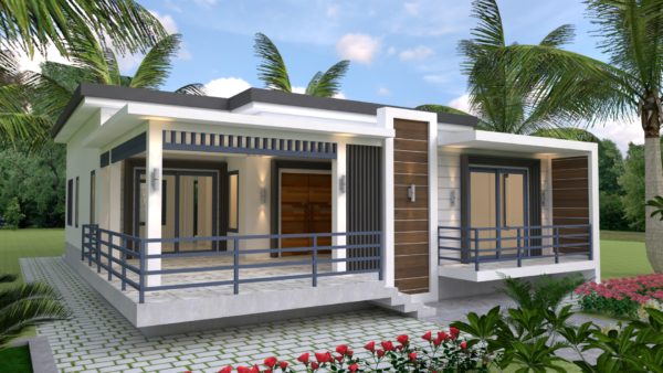 Sketchup Home Design Plan 10x13m with 3 Bedrooms - Image 2