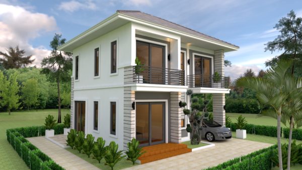 Home design Plan 8x6.5m with 3 Bedrooms - Image 4
