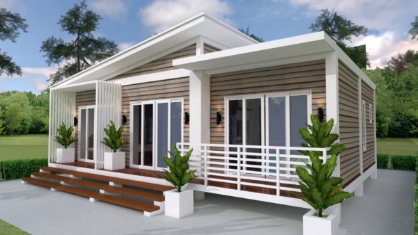 Home Design Plan 10X8M 3 Bedrooms with Interior Design - Image 2