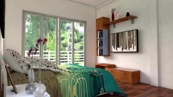 Home Design Plan 10X8M 3 Bedrooms with Interior Design - Image 3