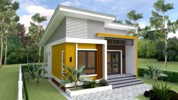 Small Home design Plan 6.5x8.5m with 2 Bedrooms - Image 4