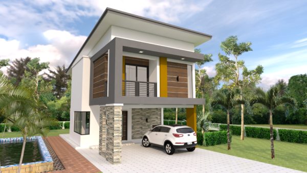 Small Home Design Plan 6x11m with 3 Bedrooms - Image 3