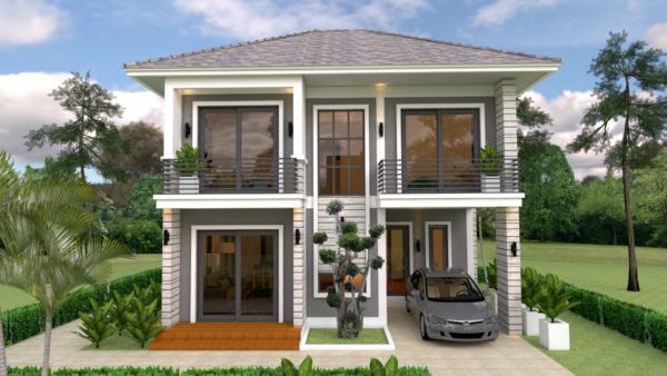 Home design Plan 8x6.5m with 3 Bedrooms - Image 2