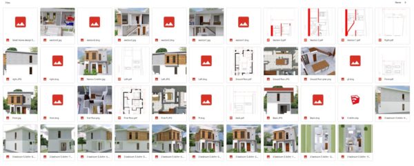 Small Home design Plan 5.4x10m with 3 Bedroom - Image 2