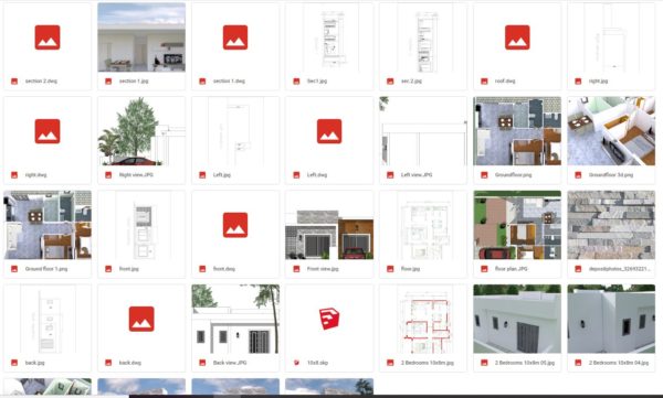 Simple Home Design Plan 10x8m with 2 Bedrooms - Image 2