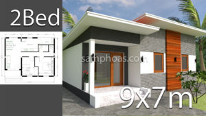 Plan 3d Home Design 9x7m 2 Bedrooms