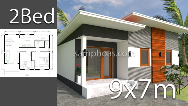 Plan 3d Home Design 9x7m 2 Bedrooms