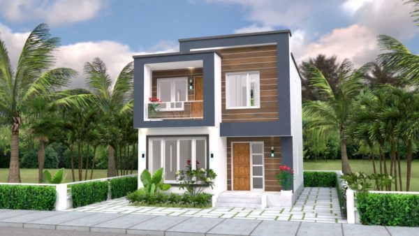 Home Design Plan 6.5x7.5M 2 Bedrooms